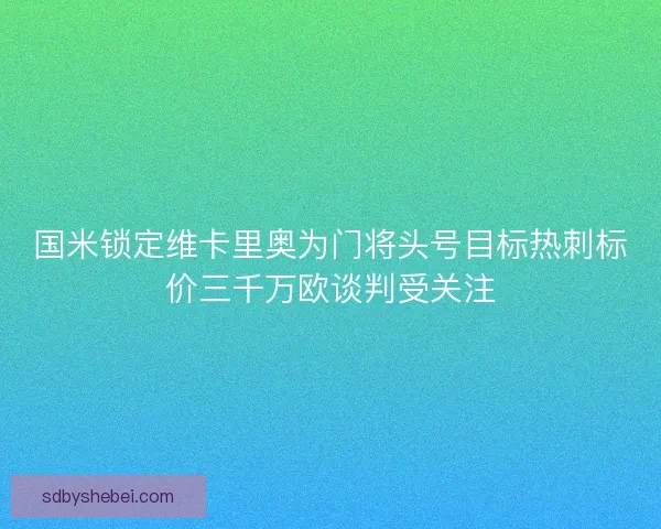 国米锁定维卡里奥为门将头号目标热刺标价三千万欧谈判受关注