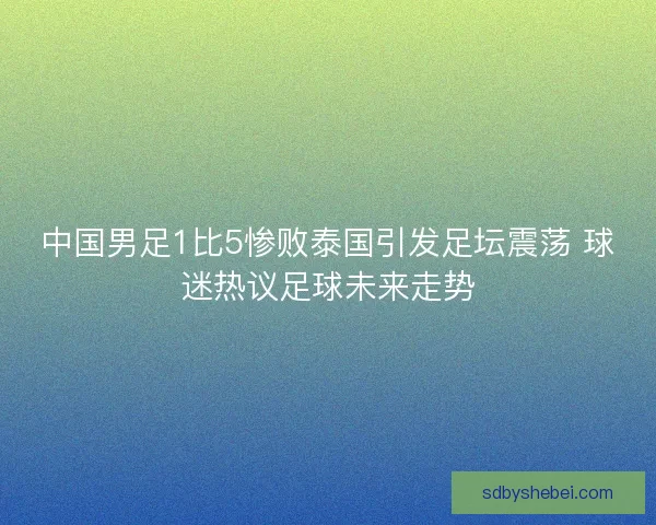 中国男足1比5惨败泰国引发足坛震荡 球迷热议足球未来走势
